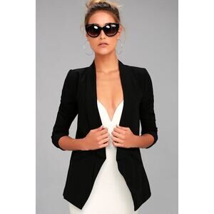Lulus Miss Punctuality Black Blazer - Size X-Small